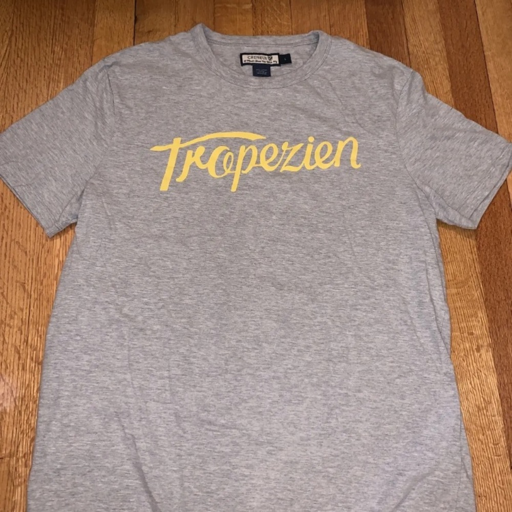 CREMIEUX Tropezien Men L Grey Jersey Crew Neck  Print S/S T-Shirt: NYC MADE
